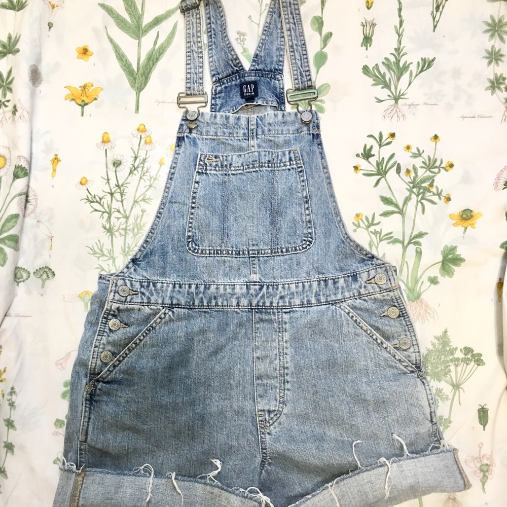 Gap denim romper shorts